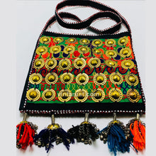 Load image into Gallery viewer, Handmade Crossbody Bag Embellished with Metal Pieces
