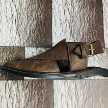 Load image into Gallery viewer, Handmade Dark Brown Leather Sandals
