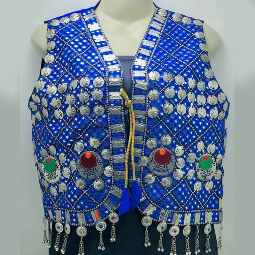 Handmade Embroidered Vest With Silver Bells and Motifs