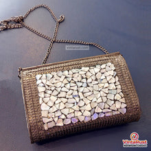 Load image into Gallery viewer, Handmade Ethnic Mosaic Gemstone Box Clutch
