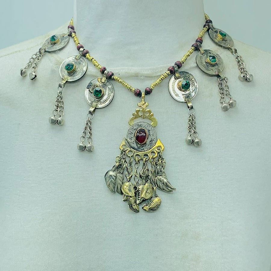 Handmade Ethnic Tribal Beaded Chain Necklace