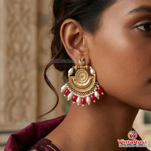 Load image into Gallery viewer, Kuchi Gold-Tone Multicolor Beaded Earrings
