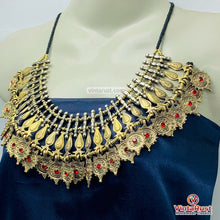 Load image into Gallery viewer, Handmade Golden Tone Tribal Choker Necklace
