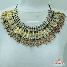 Load image into Gallery viewer, Handmade Golden Tone Tribal Choker Necklace
