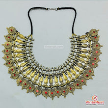Load image into Gallery viewer, Handmade Golden Tone Tribal Choker Necklace
