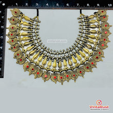 Load image into Gallery viewer, Handmade Golden Tone Tribal Choker Necklace
