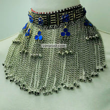 Load image into Gallery viewer, Handmade Kuchi Choker Necklace With Long Bells
