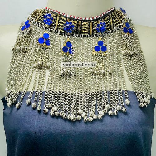 Handmade Kuchi Choker Necklace With Long Bells