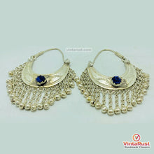 Load image into Gallery viewer, Kuchi Vintage Silver Earrings With Long Bells
