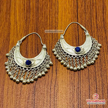 Load image into Gallery viewer, Kuchi Vintage Silver Earrings With Long Bells
