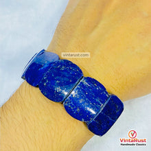 Load image into Gallery viewer, Handmade Lapis Lazuli Beaded Adjustable Bracelet
