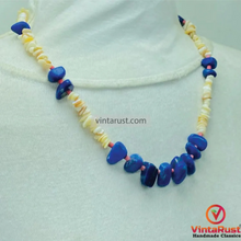 Load image into Gallery viewer, Handmade Lapis Lazuli Beaded Multi Stone Necklace
