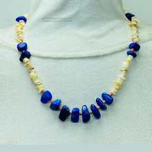 Load image into Gallery viewer, Handmade Lapis Lazuli Beaded Multi Stone Necklace

