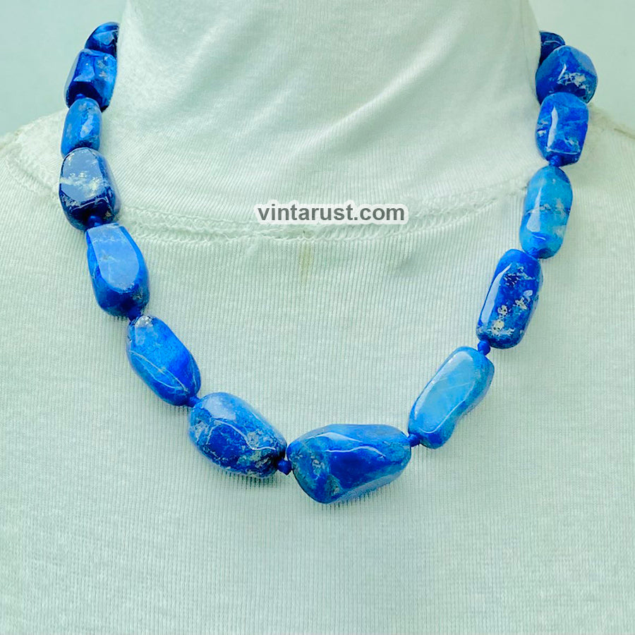 Handmade Lapis Lazuli Gemstone Necklace