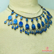 Load image into Gallery viewer, Handmade Lapis Lazuli Minimalist Choker Necklace

