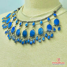 Load image into Gallery viewer, Handmade Lapis Lazuli Minimalist Choker Necklace
