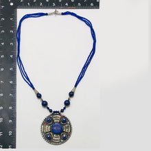 Load image into Gallery viewer, Handmade Lapis Lazuli Stone Beaded Pendant Necklace
