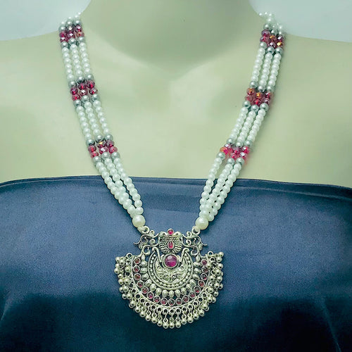 Handmade Layered Beaded Chain Necklace