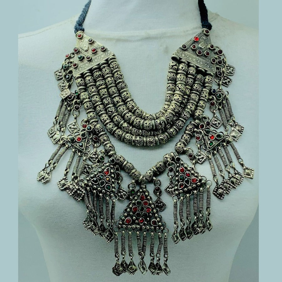 Handmade Layered Beaded Choker Necklace