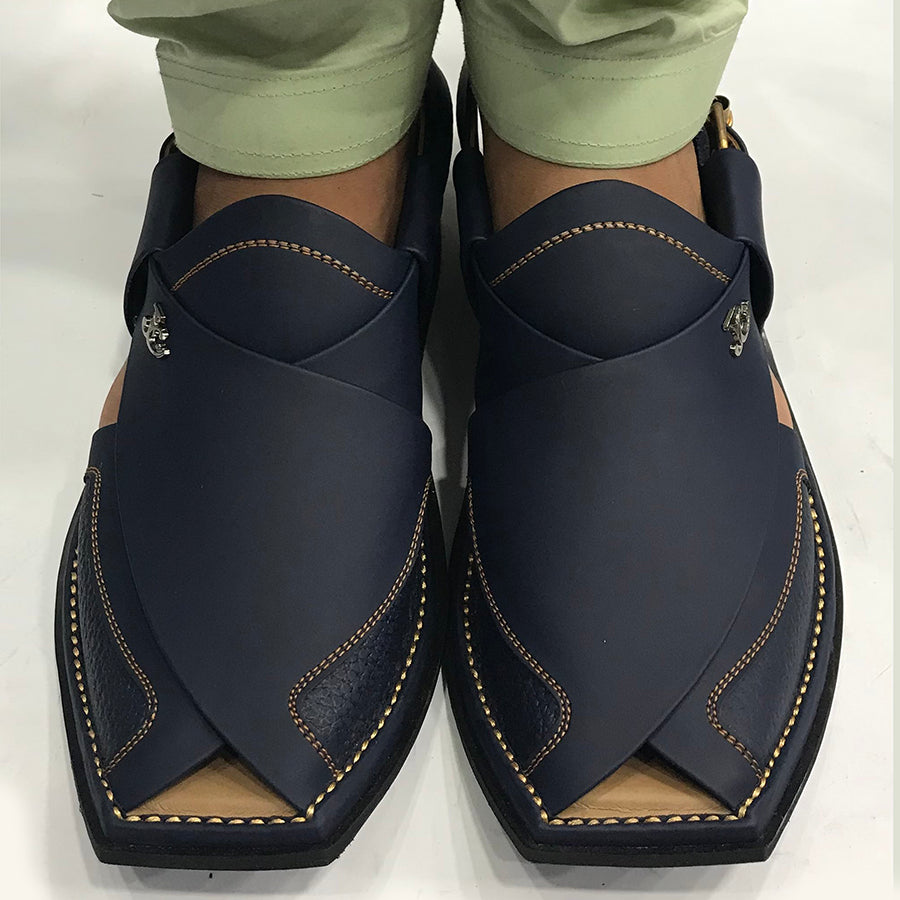 Traditional Handmade Leather Men's Peshawari Chappal