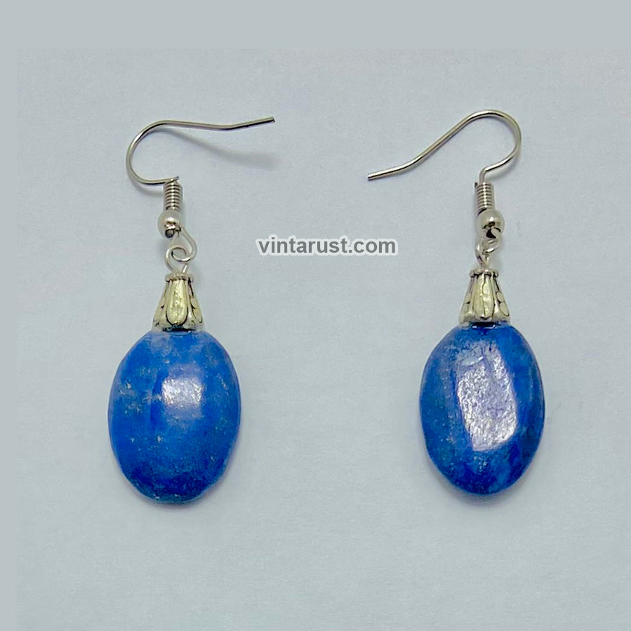 Handmade Light Weight Lapis Lazuli Earrings