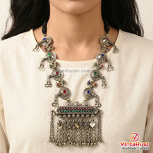 Load image into Gallery viewer, Amulet Style Pendant Necklace With Bells
