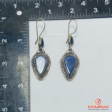 Load image into Gallery viewer, Handmade Long Dangle Lapis Lazuli Stone Earrings
