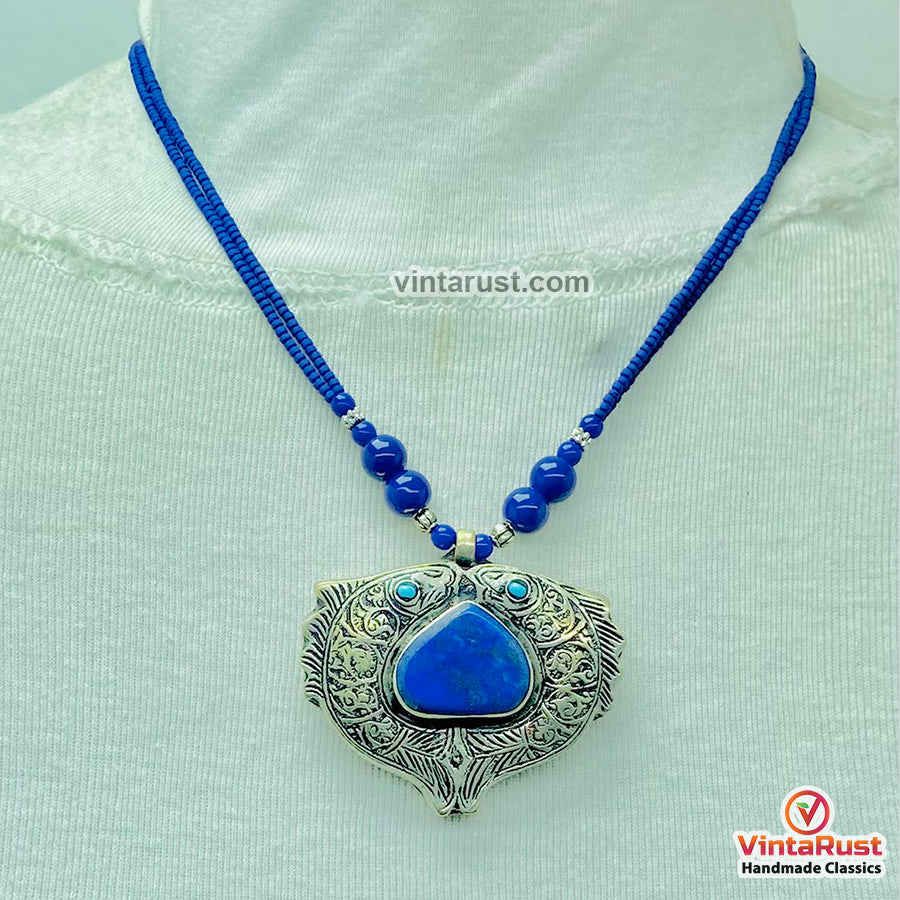 Massive Lapis Lazuli Stone Kuchi Necklace