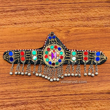 Load image into Gallery viewer, Handmade Matha Patti With Multicolor Glass Stone
