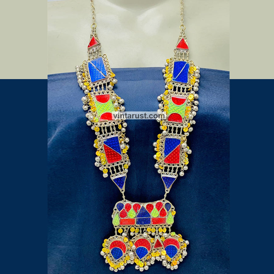 Handmade Multicolor Kuchi Pendant Necklace