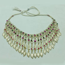 Load image into Gallery viewer, Handmade Necklace With Silver Dangling Tassels
