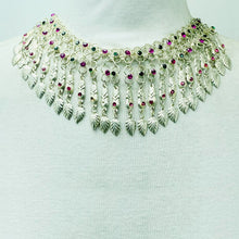 Load image into Gallery viewer, Handmade Necklace With Silver Dangling Tassels

