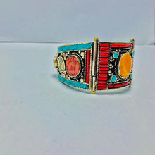 Load image into Gallery viewer, Handmade Nepalese Vintage Cuff Bracelet
