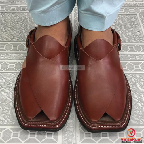 Handmade Original Leather Peshawari Chappal