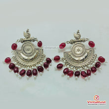 Load image into Gallery viewer, Handmade Oxidized Big Earrings With Beads
