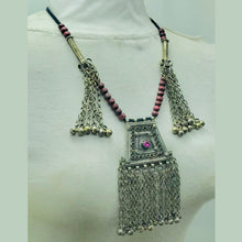 Load image into Gallery viewer, Handmade Pendant Necklace with Beads and Tassels
