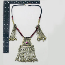 Load image into Gallery viewer, Handmade Pendant Necklace with Beads and Tassels
