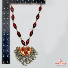 Load image into Gallery viewer, Handmade Red Stone Tribal Statement Necklace
