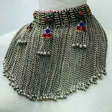 Load image into Gallery viewer, Handmade Silver Choker Necklace With Dangling Bells
