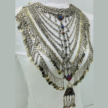 Load image into Gallery viewer, Handmade Silver Kuchi Multi Strands Bib Necklace
