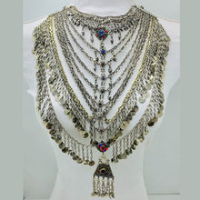 Load image into Gallery viewer, Handmade Silver Kuchi Multi Strands Bib Necklace
