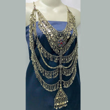Load image into Gallery viewer, Handmade Silver Khuchi Multilayers Bib Necklace
