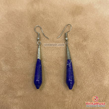 Load image into Gallery viewer, Handmade Silver Lapis Lazuli Dangle Earrings
