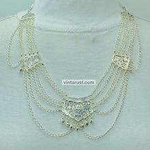 Load image into Gallery viewer, Handmade Silver Multilayers Necklace With Earrings
