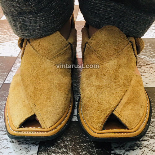 Handmade Suede Leather Norozi Chappal