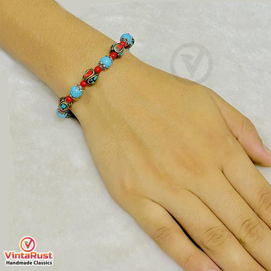 Handmade Tibetan Nepalese Gemstone Bracelet