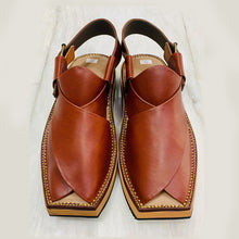 Load image into Gallery viewer, Handmade Traditional Brown Men&#39;s Leather Sandals
