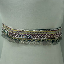 Load image into Gallery viewer, Vintage Coins Belly Belt With Beaded Work
