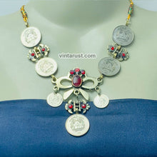 Load image into Gallery viewer, Handmade Tribal Coins Choker With Stones
