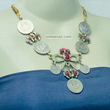 Load image into Gallery viewer, Handmade Tribal Coins Choker With Stones
